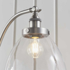 Pokojowa lampa podłogowa Hansen 91741 Endon srebrna przezroczysta