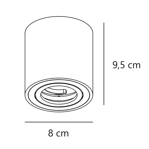 Sufitowa lampa metalowa SABONIS 2410220101 tubka biała