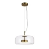 Owalna lampa wisząca Caste PND-17760B-BRSS-CL LED 10W 3000K szklana złota