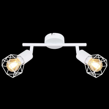 Druciana LAMPA sufitowa XARA I 54802W-2 Globo metalowa OPRAWA industrialny plafon reflektorki białe