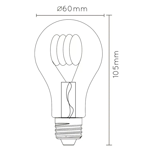 Żarówka LED 49042/05/62 Lucide E27 5W 2200K 260lm klasyczna bursztynowa