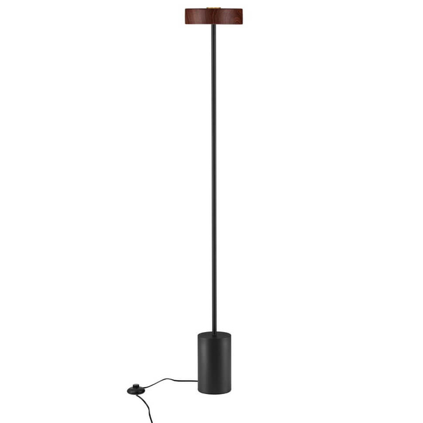 Metalowa lampa podłogowa VIRASORO LE44949 LED 17W 3000K brązowa czarna