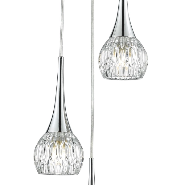 Lampa zwisowa Lyall LYA0350 Dar Lighting nad stół kryształowa chrom