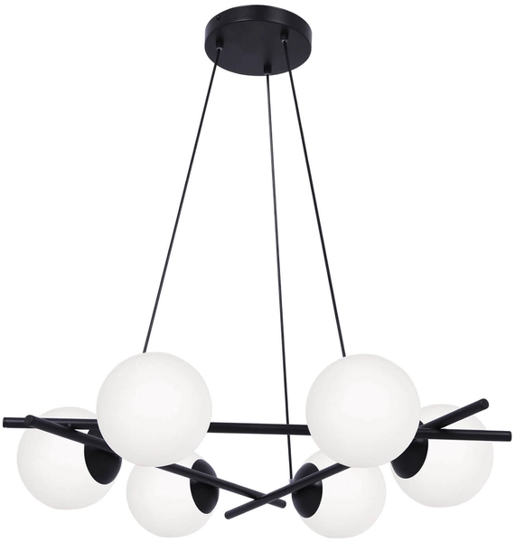 Lampa wisząca Arton K-4967 bubbles do jadalni biała czarna