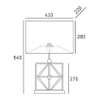 Stołowa lampka Quito T01939BK AU Cosmolight abażurowa czarna złota