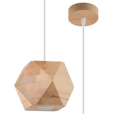 Wisząca lampa drewniana SL.1011 ekologiczna do sypialni