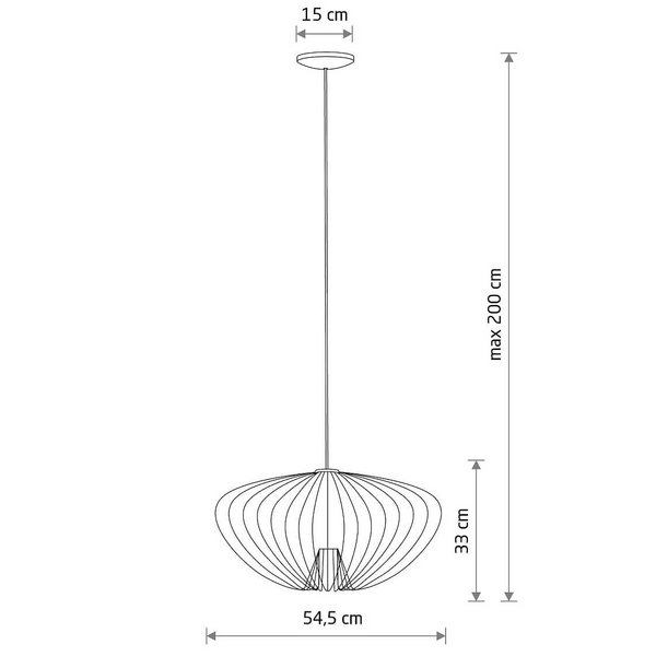 Metalowa lampa wisząca PUMPKIN 11495 druciana terakota