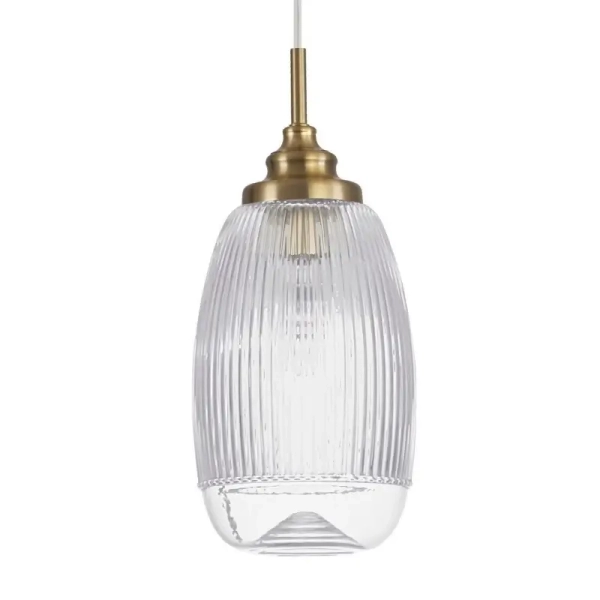 Owalna lampa wisząca MOND LE41850 szklana złoty przezroczysty