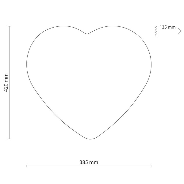 Nasufitowa lampa do przedpokoju Heart 757 serduszko beżowy