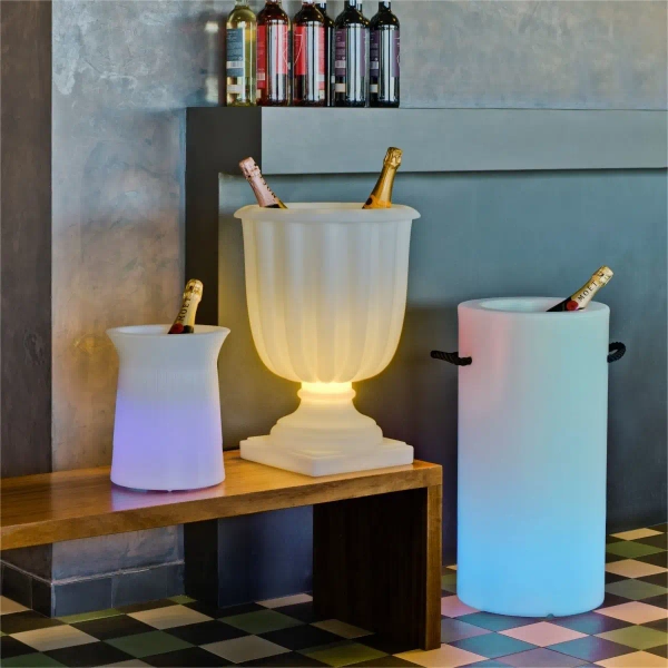 Solarny cooler do napojów RGB 3134 LED 5W 3000-6000K IP65 biały