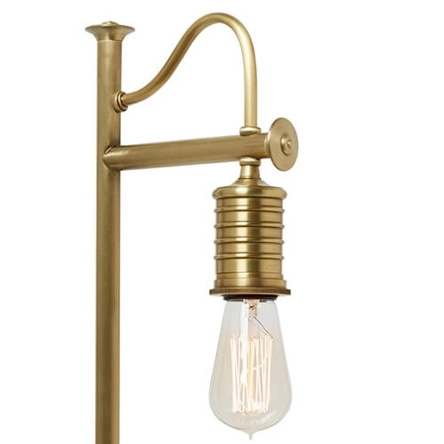 Industrialna lampa stołowa DOUILLE-TL-AB do gabinetu mosiądz