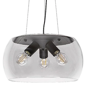 Wisząca lampa Ursula 3190 Rabalux szklana nad stół przezroczysta czarna