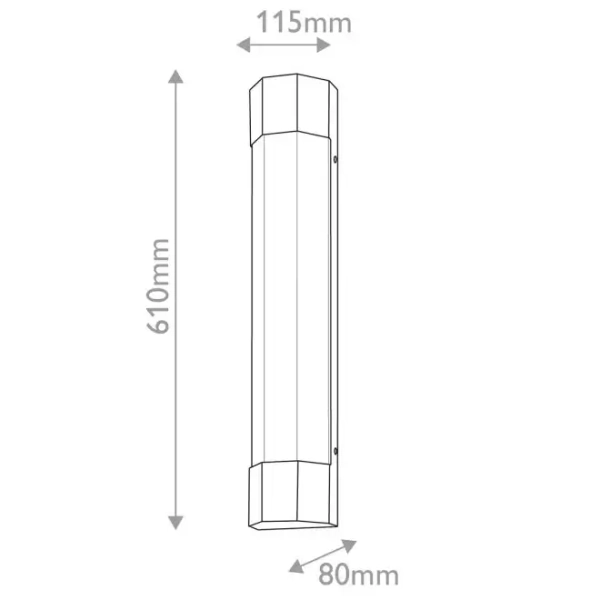 Podłużna ścienna lampa Facet QN-FACET-LED3-HB-BATH LED 22W 3000K IP44 mosiądz