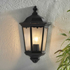Zewnętrzna lampa ścienna Burford 76547 Endon latarnia IP44 czarna przezroczysta