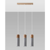Skandynawska lampa wisząca SL.0967 3-punktowa beton drewno