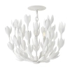 Żyrandol do salonu Flora QN-FLORA3-WHT kwiaty metalowe białe