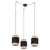 Lampa wisząca potrójna ekologiczna Boho 5659 TK Lighting naturalna czarna