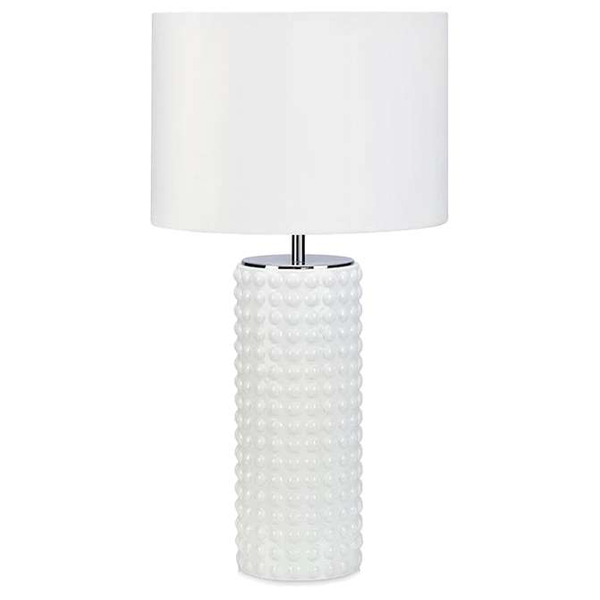 Stojąca LAMPA stołowa PROUD 107484 Markslojd nocna LAMPKA abażurowa biała