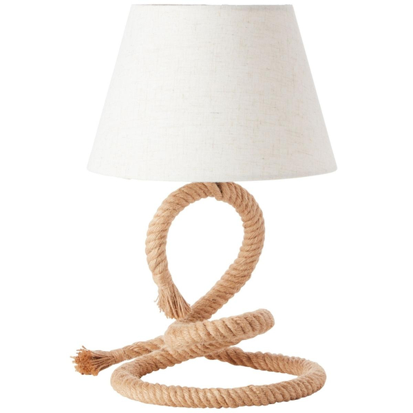 Marynistyczna lampa stołowa Sailor 94978/09 z abażurem biała beż