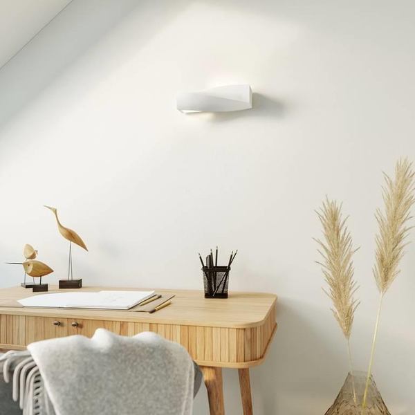 Kinkiet LAMPA ścienna SL.0229 przyścienna OPRAWA ceramiczna biała