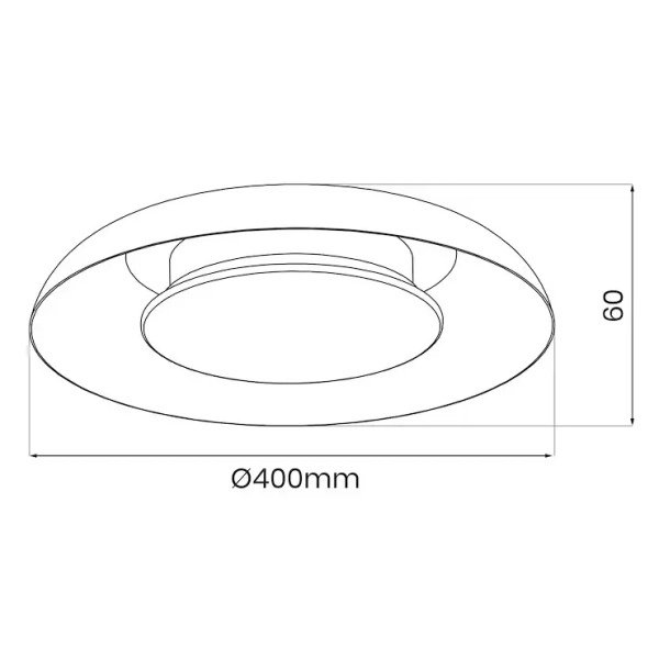 Nowoczesna lampa sufitowa Piattino ML1811 LED 30W 3000-6000K czarny