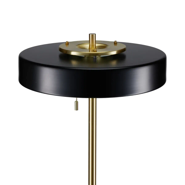 LAMPA podłogowa KKST-MF8872 BLACK okrągła OPRAWA metalowa czarna złota