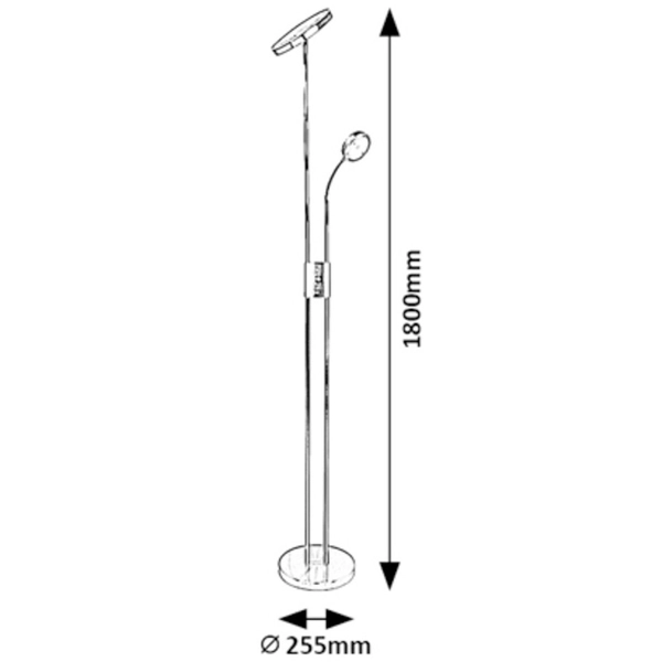 Nowoczesna lampa podłogowa Ophus LED 23W 3000K do salonu satyna