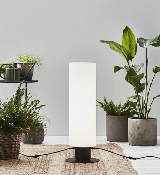 Tarasowa lampa podłogowa Garden cylinder LED 12W biały