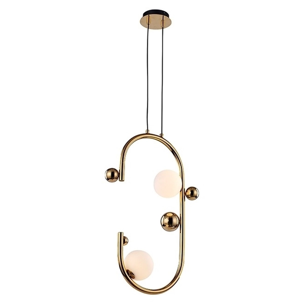 Wisząca lampa nowoczesna Valentino bubbles złota biała
