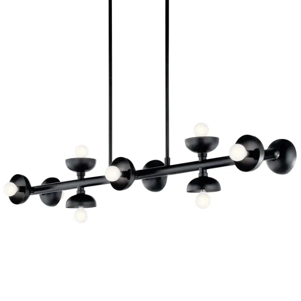 Podłużna wisząca lampa Palta KL-PALTA-LP10-BK belka czarna