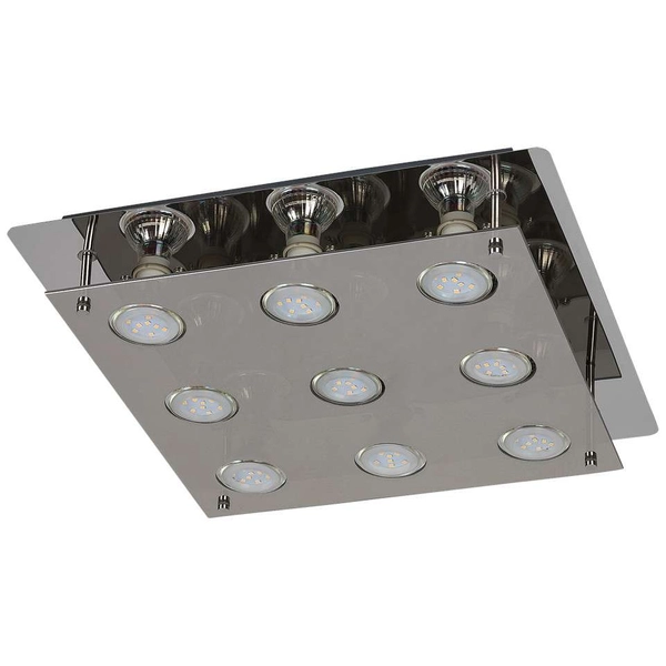 Plafon LAMPA sufitowa NAOMI 2643 Rabalux kwadratowa OPRAWA przydymiona chrom