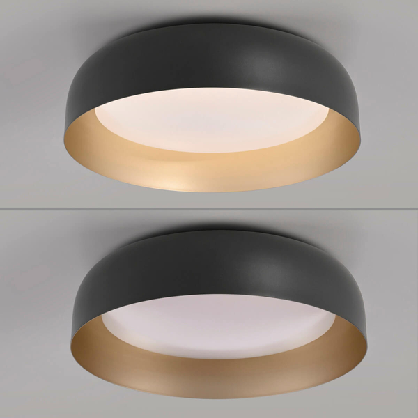 Nasufitowa lampa Osko 14215-18 LED 27,5W 2700-5000K okrągła czarna