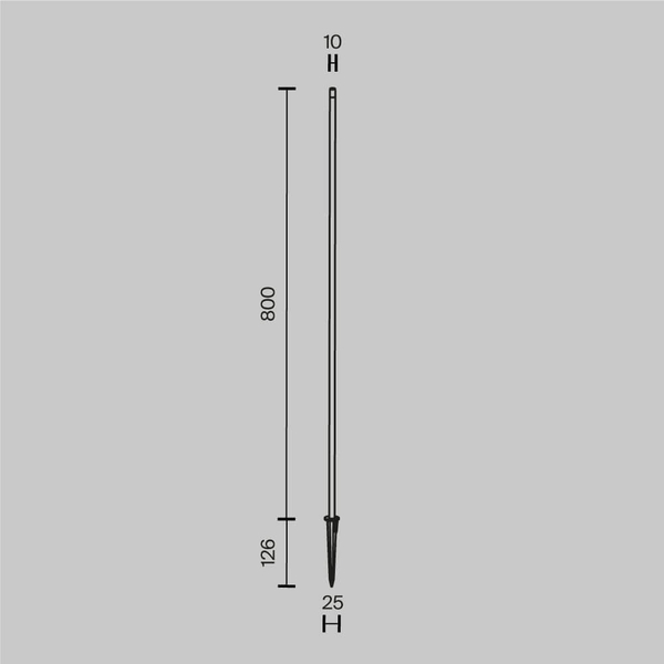 Stojąca lampa Spear O441FL-L1GF3K1 Maytoni IP65 słupek grafitowa