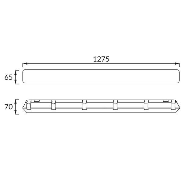 Zewnętrzna oprawa pyłoszczelna Arnold 4380 Ideus IP65 listwa szara