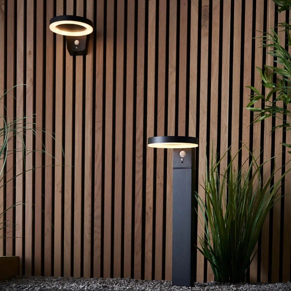 Kinkiet zewnętrzny Ebro 96933 LED 5,88W 3000K IP44 czujnik czarny biały