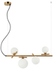 Szklana lampa wisząca Reverso PND-5622-4-BRO-W mosiądz
