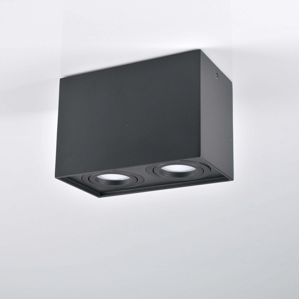 LAMPA sufitowa HADAR Q2 313140 Polux metalowa OPRAWA prostokątna plafon regulowany czarny