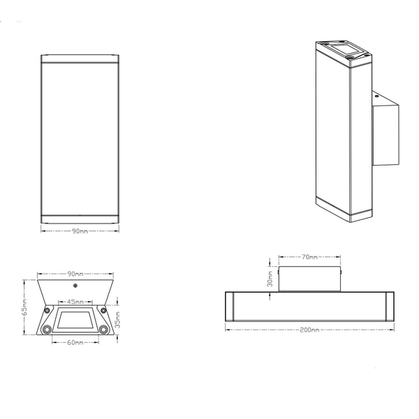 Zewnętrzna lampa ścienna Colorado 228460242 LED 6W 3000K grafitowa
