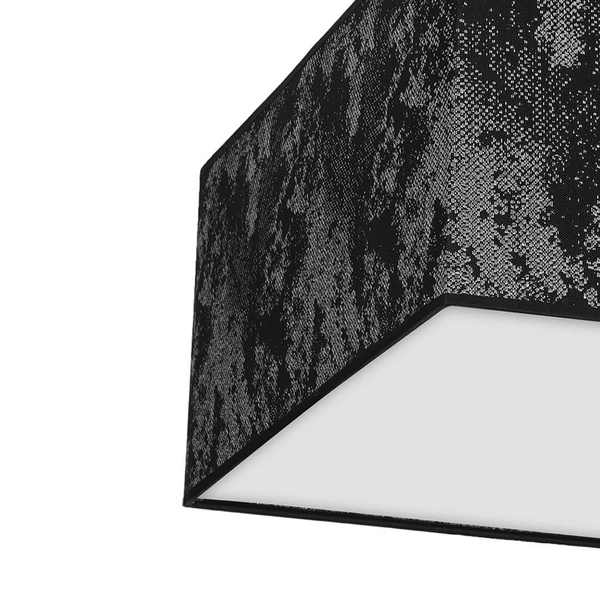 Pokojowa lampa sufitowa Satino natynkowa czarna srebrna