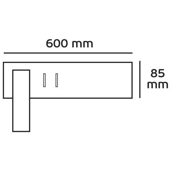 Loftowa LAMPA ścienna VK/04230/B/W/60/L MDECO regulowana OPRAWA reflektorek LED 15W kinkiet czarny