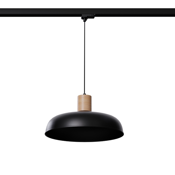 3-fazowa lampa wisząca drewniana INDY MYL.00238 nad stół czarny