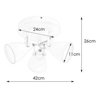 Regulowana LAMPA sufitowa FJÄLLBACKA 108083 Markslojd łazienkowa OPRAWA metalowe reflektorki IP44 białe