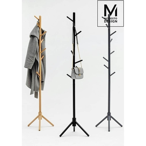 Stojący wieszak na ubrania STICK 281.NATURAL Modesto Design drewniany