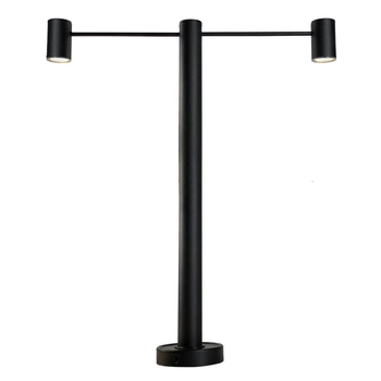 Słupek zewnętrzny stojący Niseko 9922 Shilo IP54 tuby metalowy czarny