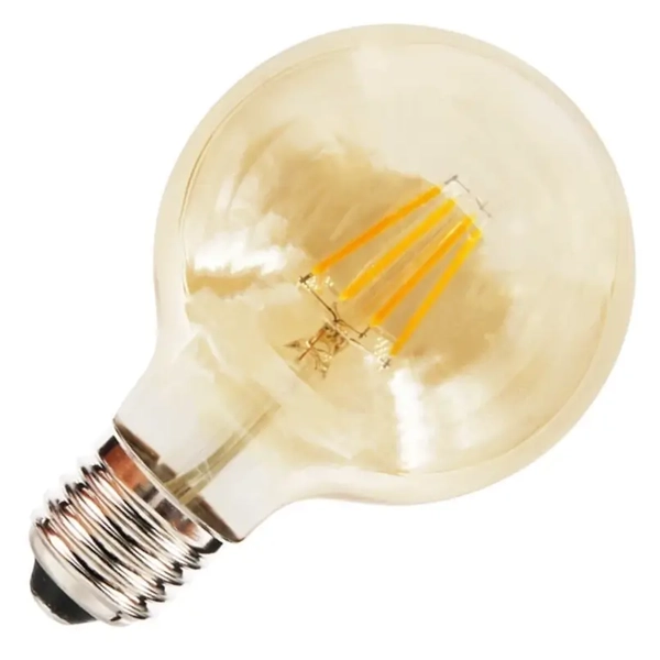 Bursztynowa żarówka G80 E27 LED 4W 2700K klimatyczna