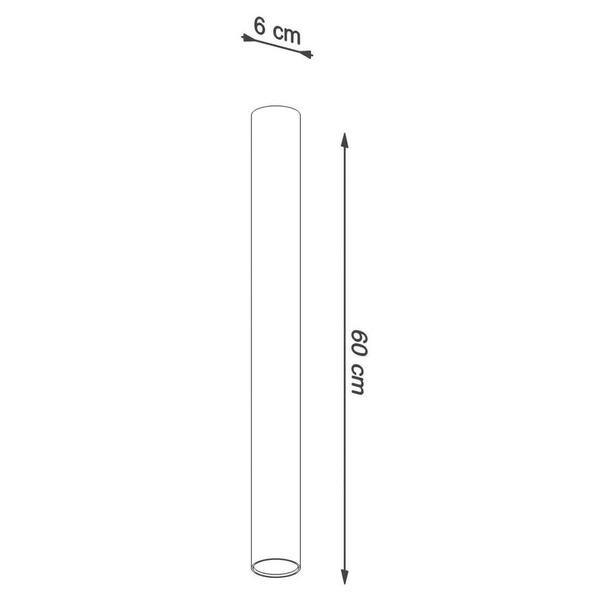 Czarna tuba sufitowa SL.1003 metalowa lampa do salonu