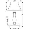 Stojąca lampa 41-73815 klasyczna abażurowa w stylu angielskim biała