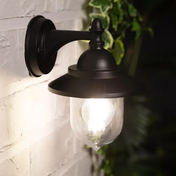 Lampa ścienna Gardena Clasica ABR-KZKGN-C-E27 Abruzzo IP44 latarnia czarny