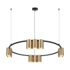 Wisząca lampa pierścieniowa GENESIS ML0375 tubki ring złoty czarny