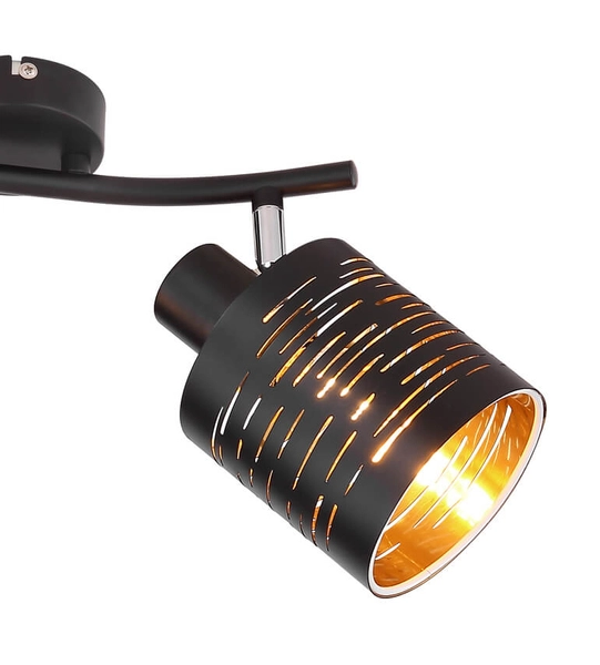 Sufitowa lampa Tunno 15342-2 z regulacją czarna złota